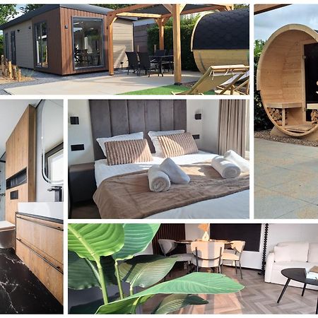 'Relax Lodge Sea' - Wellness Lodge In Zeeland - Private Sauna - Airco - Garden - Outdoor Swimming Pool - Free Wifi, Towels & Bed Linen Heinkenszand 外观 照片