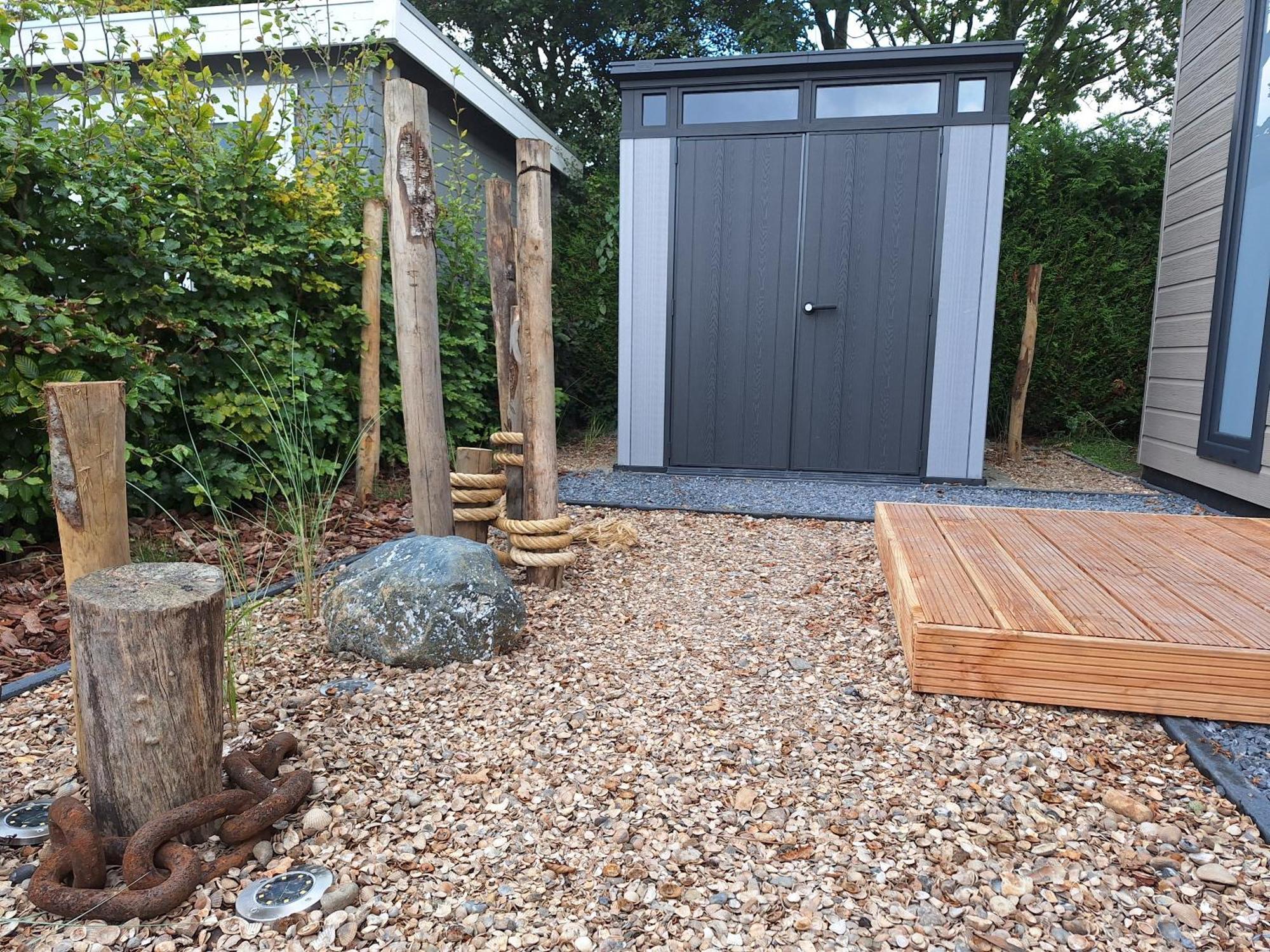 'Relax Lodge Sea' - Wellness Lodge In Zeeland - Private Sauna - Airco - Garden - Outdoor Swimming Pool - Free Wifi, Towels & Bed Linen Heinkenszand 外观 照片