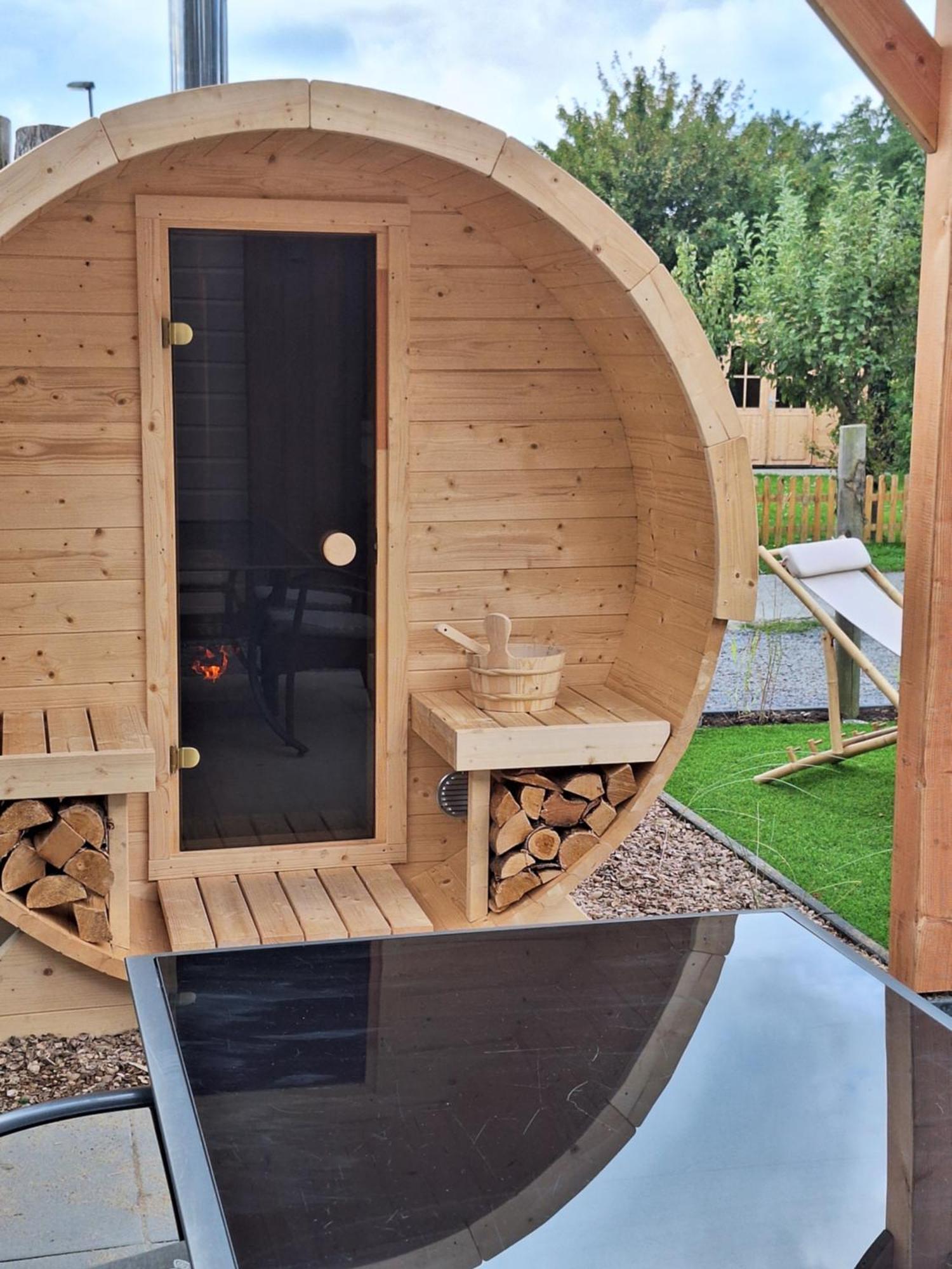 'Relax Lodge Sea' - Wellness Lodge In Zeeland - Private Sauna - Airco - Garden - Outdoor Swimming Pool - Free Wifi, Towels & Bed Linen Heinkenszand 外观 照片