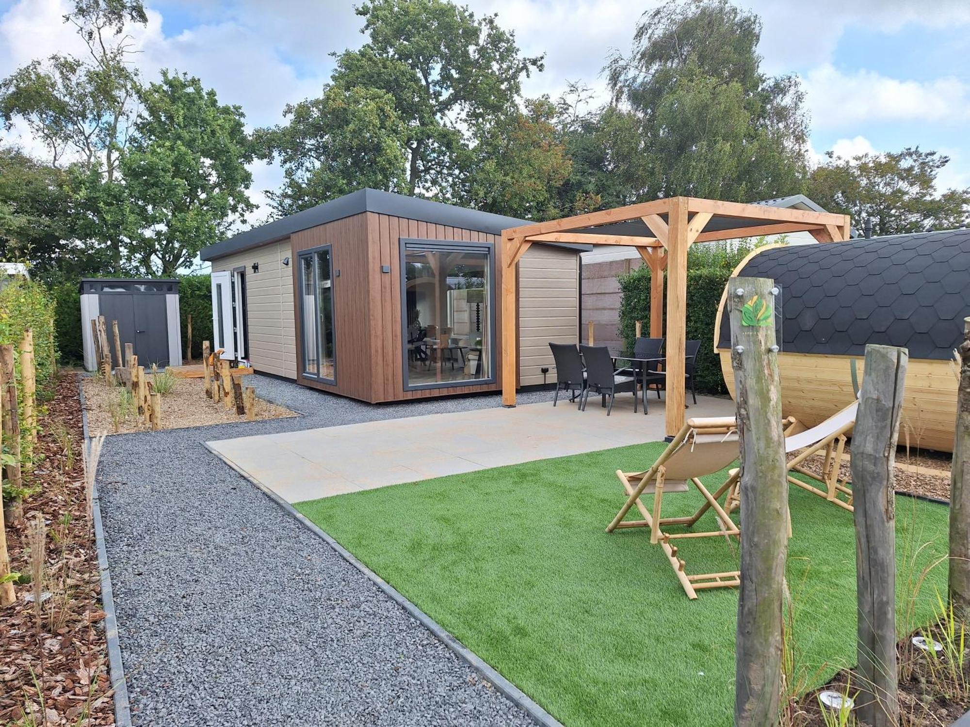 'Relax Lodge Sea' - Wellness Lodge In Zeeland - Private Sauna - Airco - Garden - Outdoor Swimming Pool - Free Wifi, Towels & Bed Linen Heinkenszand 外观 照片