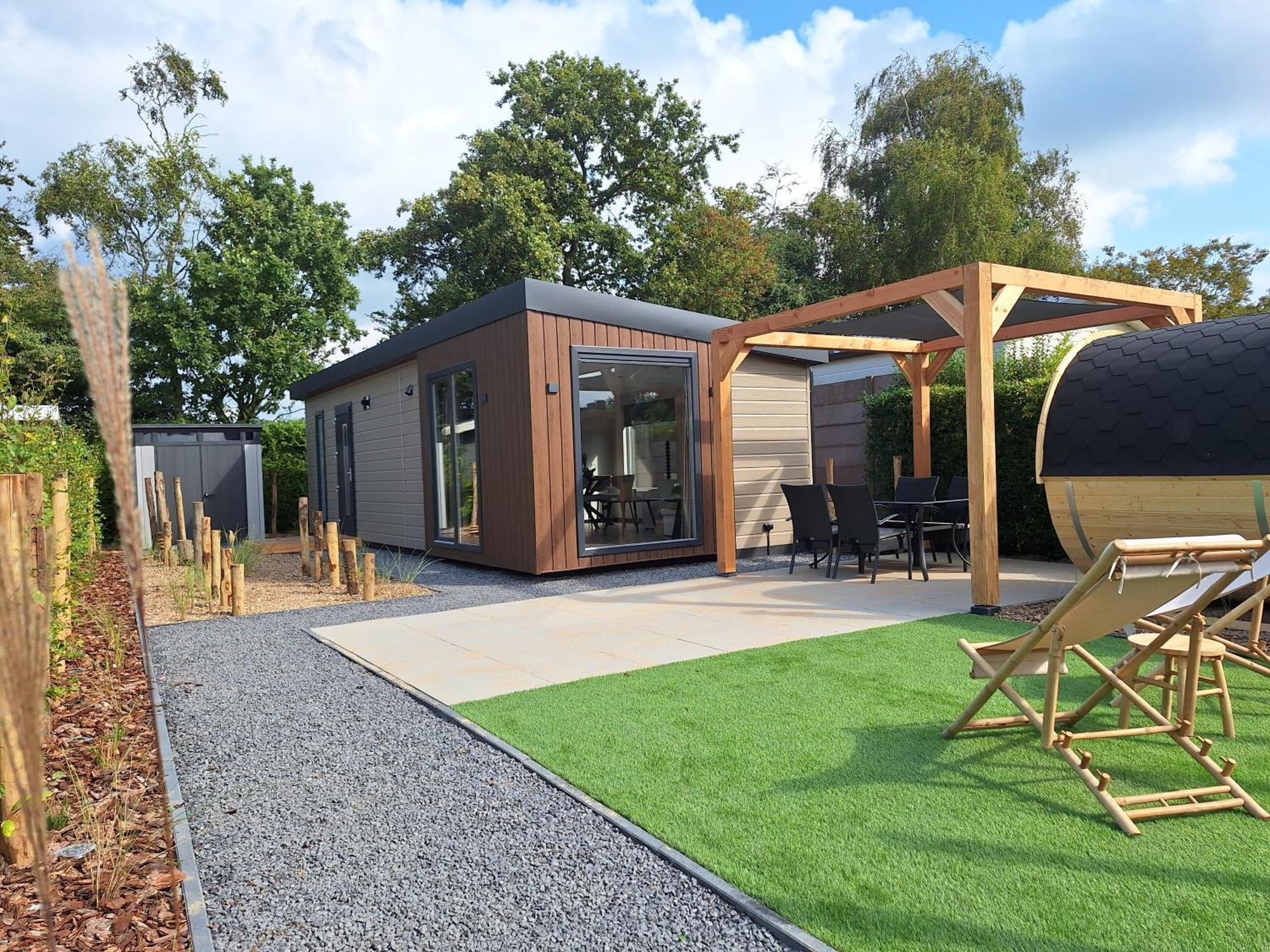 'Relax Lodge Sea' - Wellness Lodge In Zeeland - Private Sauna - Airco - Garden - Outdoor Swimming Pool - Free Wifi, Towels & Bed Linen Heinkenszand 外观 照片